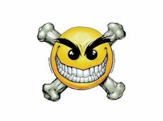 Aufkleber Chaos Comics fieser Smiley Bad Evil Ernie Have a psychotic day