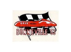Aufkleber Bell Auto Parts BONNEVILLE 1953 sticker decal Salt Flats Speed Week