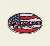 OLD GUYS RULE gestickter Aufnäher Patch Oldschool Trend Marke USA Rock a Billy