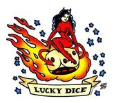 Aufkleber Lucky Dice Vince Ray Devil Roulette Deuce Ace Oldschool Viva Las Vegas