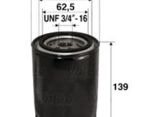 Ölfilter | Valeo, Außendurchmesser: 94 mm, Gewindemaß: UNF 3/4' - 16 Höhe: 139 mm