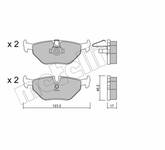 Bremsbelagsatz Hinterachse (ohne Verschleißkontakt) 22-0210-0 BMW 5er (E39) 5er Touring (E39) Oe  Nr 34211163395 34212157591 34212157592 34216761281