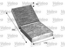 Filter, Innenraumluft 'VALEO PROTECT' | Valeo, Breite: 178 mm, Höhe: 35 mm Länge: 360 mm