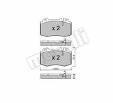 Bremsbelagsatz Vorderachse 22-0563-5 Metelli (ohne Verschleißkontakt) Mercedes-Benz E-Klasse (W211) E-Klasse T-Modell (S211) Oe Nr A0004208404 A0034205820 A004420052067 A0044209020 A0054209520 A0064203220 A4420052067 0004208404 0034205820 004420052067