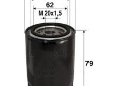 Ölfilter | Valeo, Außendurchmesser: 76 mm, Gewindemaß: M 20x1,5 Höhe: 79 mm