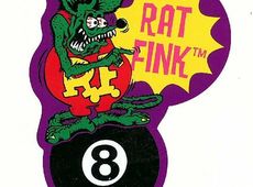 Rat Fink 8 Ball Aufkleber Black Eight Billiard Oldschool Rat Rod Mooneyes Custom