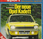 auto motor sport Heft 20 September 1973 Opel Kadett Mercedes 450 SEL Fiat X1/9