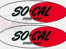 2 Stk So-Cal Logo Aufkleber Gr S für Trucker Pick Upper Surfer Rocker Hot Rodder