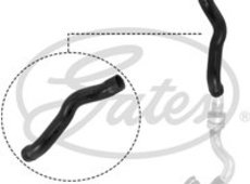Ladeluftschlauch | Gates, Farbe: schwarz, Material: PE (Polyethylen) Schlauchlänge: 470 mm