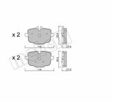 Bremsbelagsatz Metelli 22-0921-0 Vorderachse (ohne Verschleißkontakt) BMW 5er (F10) 5er Touring (G31) 34208093728 34212284389 3421228438901 3421228438903 34212284390 34212284466 34212449304 34212449305 34216775346 34216798196 34216857805 34216867175