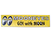 MOONEYES Vinyl Banner "Go with Moon" Plakat Garage Man Cave Schrauber Deko Custo