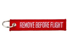 Schlüsselanhänger "Remove before Flight" Aviation Flughafen Bomben Sicherung Jet