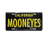 MOONEYES Kennzeichen Californien schwarz license plate vintage style beach surf