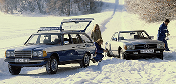 S123 und Mercedes SL im Schnee