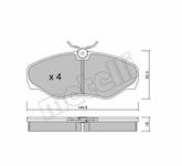 Bremsbelagsatz Metelli 22-0338-2 Vorderachse Opel Vivaro A X83 Renault Trafic 2 JL EL FL 4106000QAE 4106000Q1F 7701050914 7701054771 6024371662 6025371279 8660004596 1605198 4414021 4414519 9199257 93173641 93192063 95599219