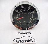 Ford Tacho 6V bis 140 Km/h VDO von 1965 Tachometer Kombiinstrument Chromring