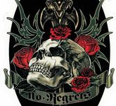 Aufkleber NO REGRETS Necomantik Skull Roses Death Sword Schau nicht zurück Reue