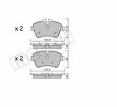 Bremsbelagsatz METELLI 22-0768-0 Vorderachse (Ohne Verschleißkontakt) Mini Clubman (R55) Mini (R56) Oe Nr 34112444444 34116770251 34116778320 3411980 341198087054735 34119808705