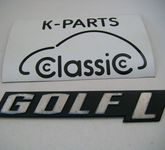 original VW Golf I Typ 17 GOLF L Schriftzug 171853687M Emblem Logo Heckklappe