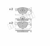 Bremsbelagsatz Vorderachse (ohne verschleißkontakt) Metelli 22-0917-0 BMW 5er (F10) 5er Touring (F11) 34112449269 34116775310 34116796844 34116856591 34116858047 3411685804701 3411685804702 34116860242 34116872632