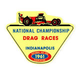 50er Jahre INDIANAPOLIS Drag Race Championship Aufkleber Hot Rod Custom Mooneyes