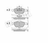 METELLI 22-0335-1 Bremsbelagsatz Vorderachse Renault Clio 3 Grand Scenic 2 Megane 2 Megane 2 CC Megane 2 Grandtour  Megane 2 Kaste Kombi  Megane 2 Schrägheck Van   Scenic 2 Twingo 2  Oe Nr 410601237R 7701209100 7701209670 7701210127 7711130086