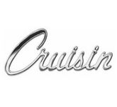 Chrom Script Emblem Schriftzug Cruisin Beach Surf Custom Hawaii Low Rider Custom