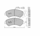 Bremsbelagsatz Vorderachse Metelli 22-0709-0 Fiat Ducato Bus (250) Peugeot Boxer Fahrgestell Citroën Jumper 2 Bus 1673603680 4253.74 4253.76 71770042 71773145 77364015 77364161 77364318 77364319 77366023 4253.73 4253.75