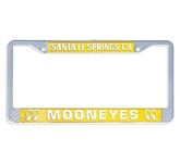 MOONEYES Kennzeichenrahmen Santa Fe Springs, gelb license plate frame Speedshop