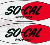 2 Stk SoCal Logo Aufkleber Gr XS für Trucker Pick Upper Surfer Rocker Hot Rodder