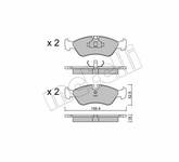 Bremsbelagsatz Metelli 22-0117-0 Vorderachse Opel Omega A V87 Astra F T92 Oe Nr 11046152 1605454 1605746 1605789 1605808 90297770 90398760 90496733 90496734 93192637 93213479 90399495