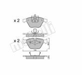 Bremsbelagsatz Vorderachse Metelli 22-0558-4 (ohne verschleiskontakt) BMW 3er (E90) 3er Touring (E91) 34112283764 34116776161 34116783542